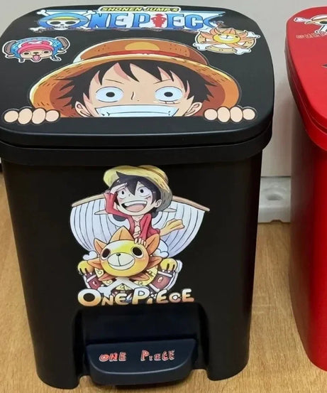 One Piece Luffy Zoro Trash Can Cute Home Large Large Capacity Creative Fashion Personality Portable Trash Can Kawaii