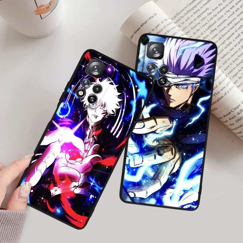 Jujutsu Kaisen Satoru Gojo For Xiaomi Redmi Note 12 12 11 11T 11S 10 10S 9 8 8T 7 6 Pro Plus 5G Black Phone Case Cover