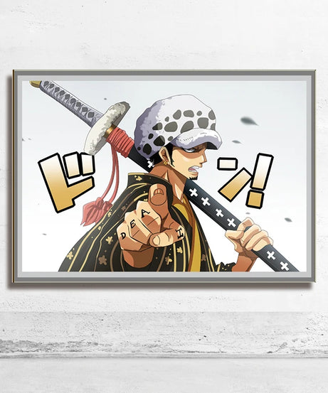 One Piece Wall Art – Trafalgar Law & Eustass Kid Anime Poster Decor