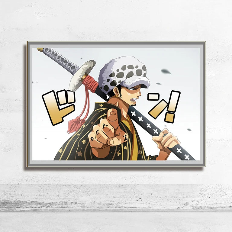 One Piece Wall Art – Trafalgar Law & Eustass Kid Anime Poster Decor