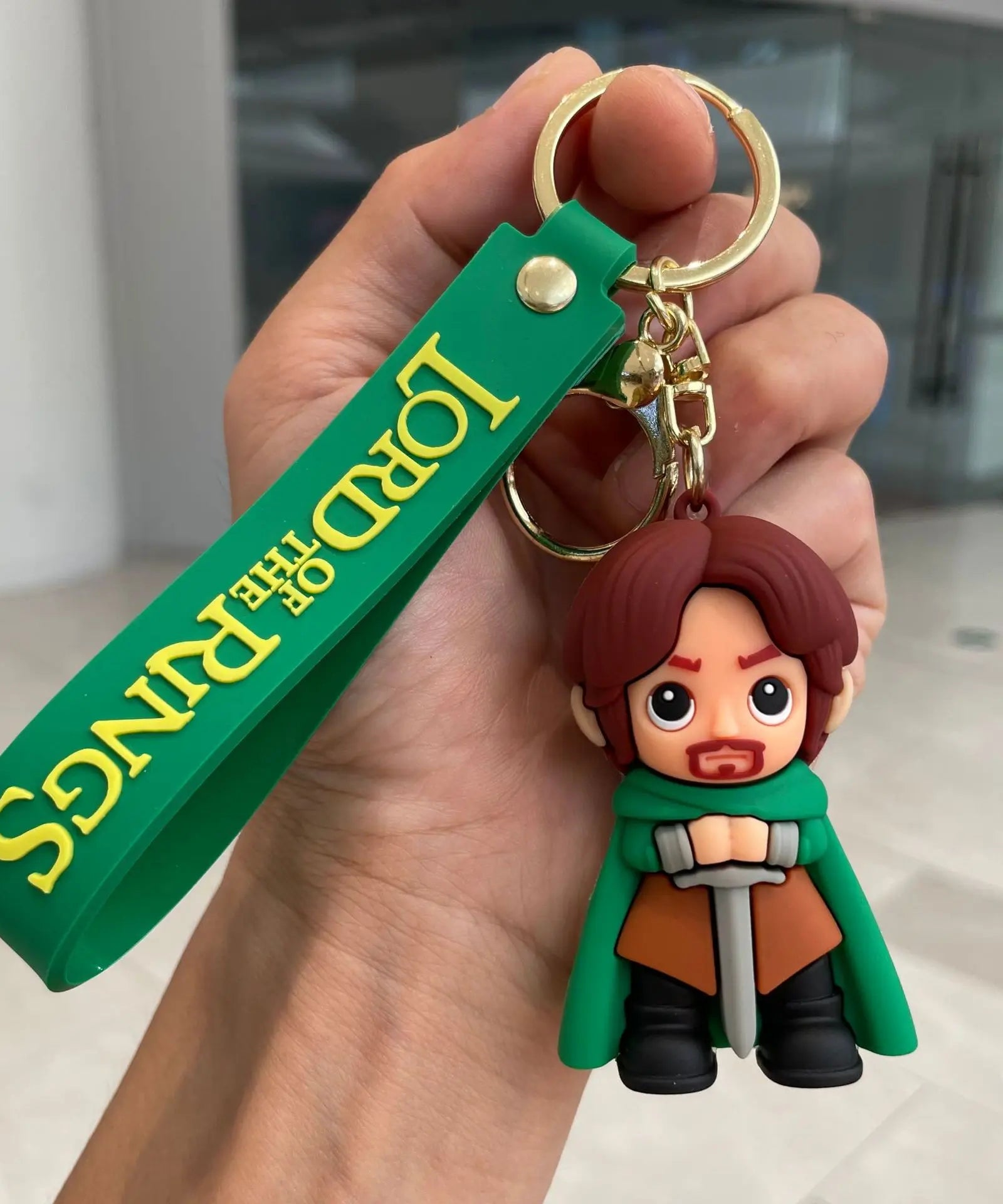 Movie Lord Rings Keychain Anime Doll Figure Car Keyring PVC Doll Pendent Bag Jewelry Accessories Toy Kid Xmas Decora Gift