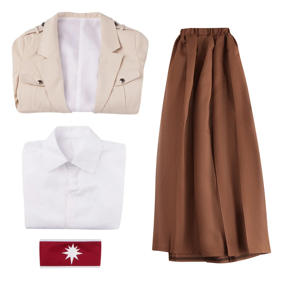 Attack on Titan Pieck Finger Cosplay Costume – Marley Military Uniform Set 4