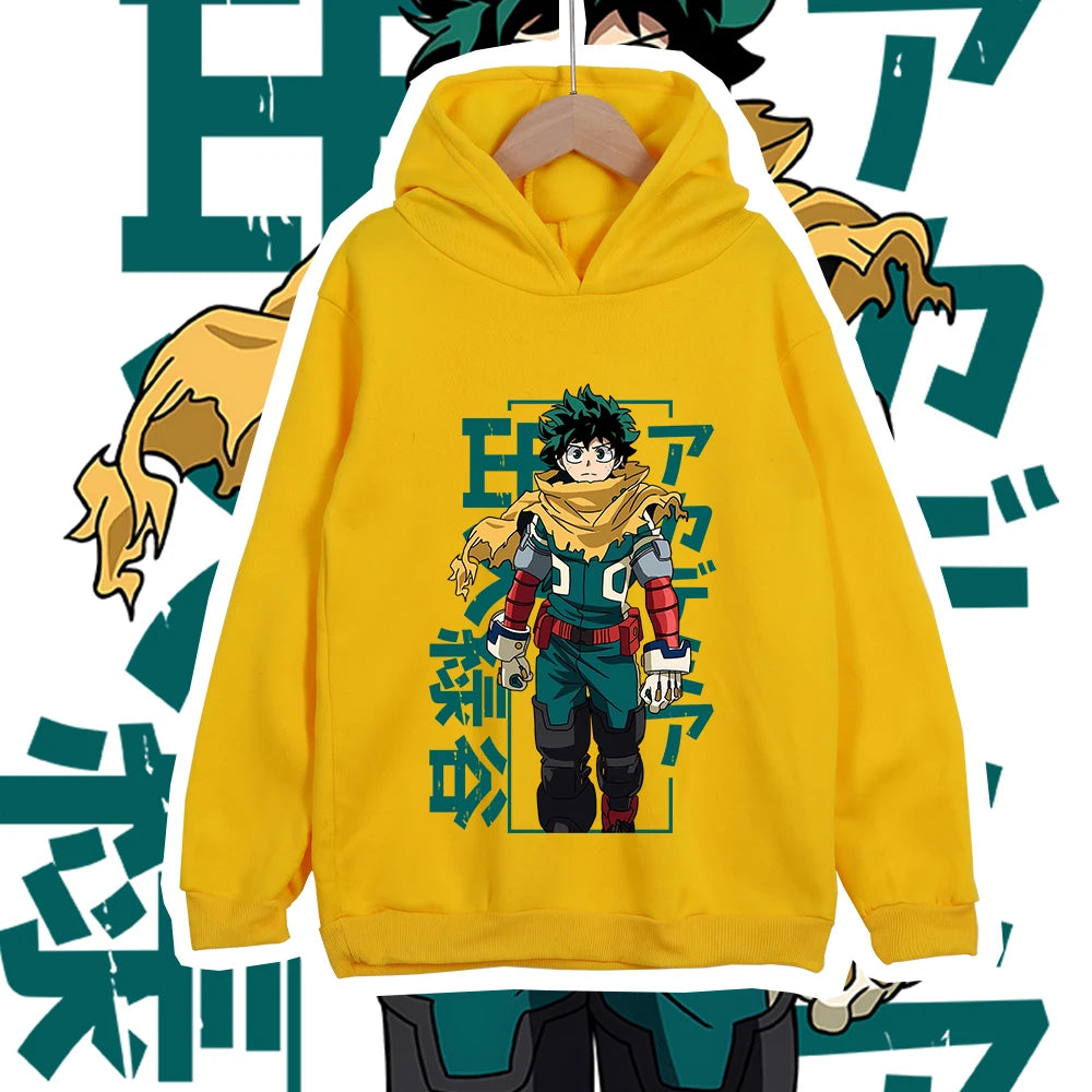 Kids Izuku Midoriya Anime Cotton Hoodie – My Hero Academia Pullover Sweatshirt 6