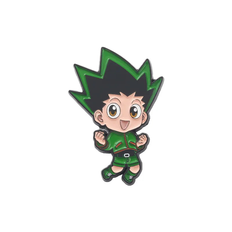 Hunters Enamel Pin Custom GON Killua Kurapika Leorio Hisoka Brooch Lapel Badge Anime Jewelry Gift for Fans