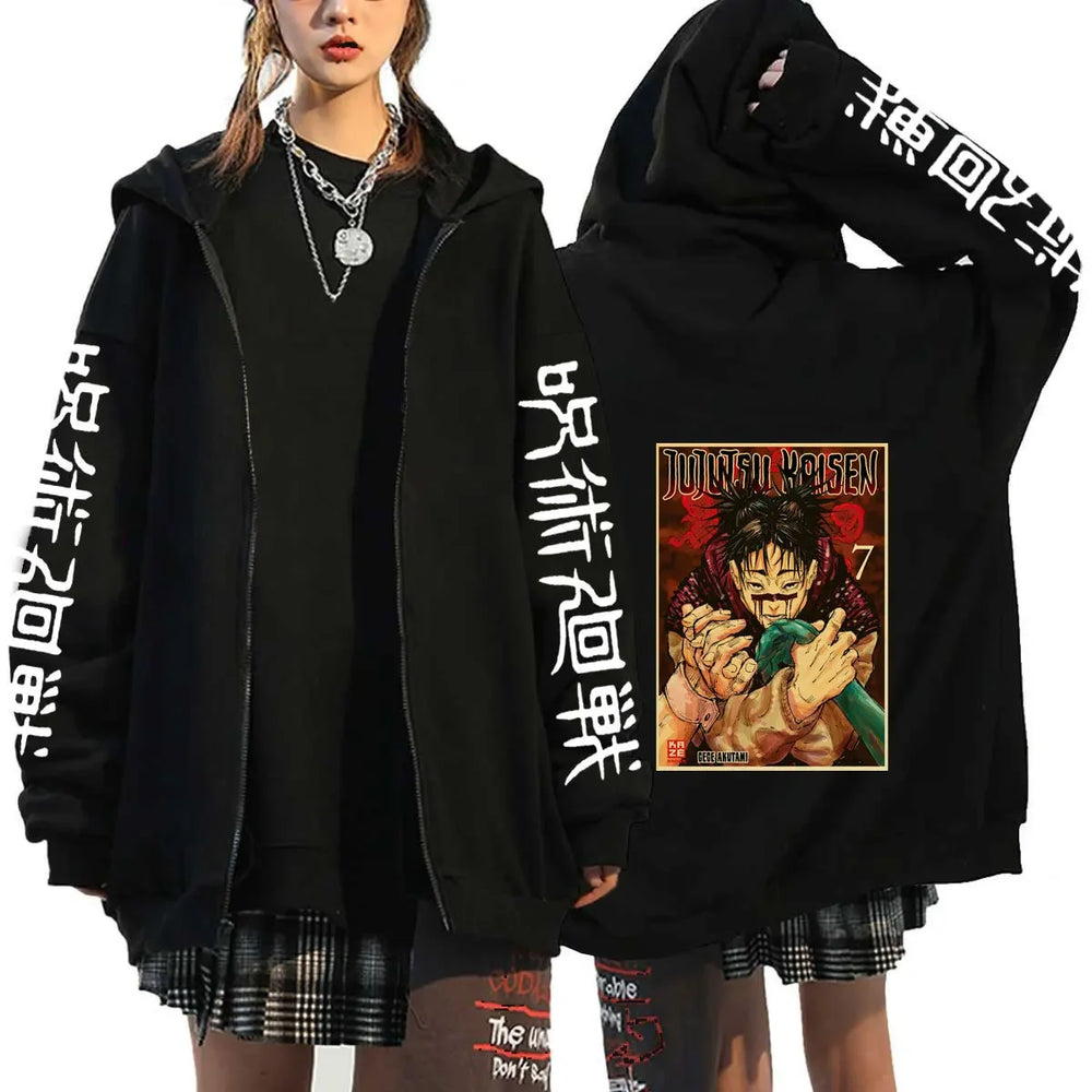 Jujutsu Kaisen Yuji Itadori & Ryomen Sukuna Cosplay Zip-Up Hoodie – Harajuku Fashion 7