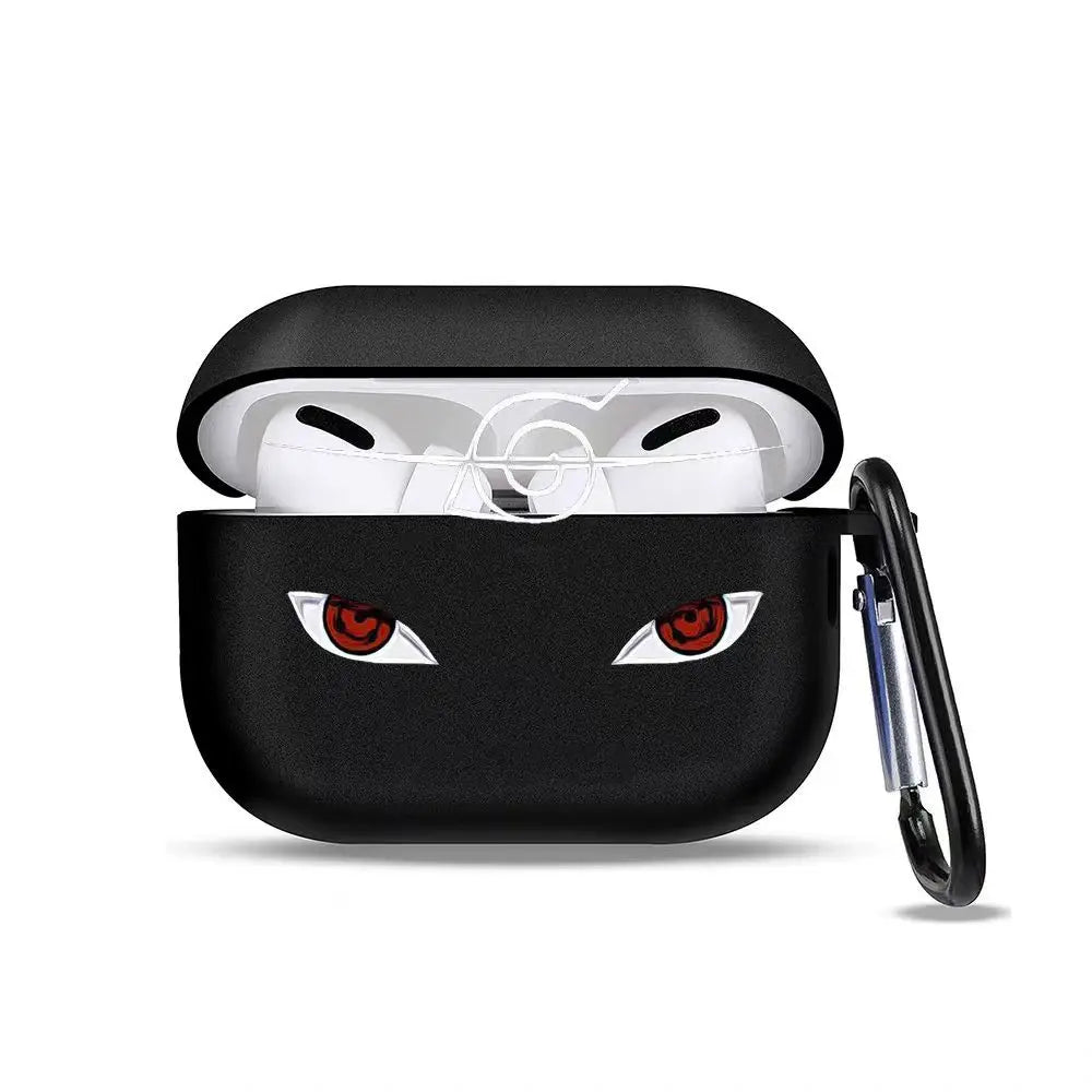 Anime Naruto Eyes Character AirPods Case – Soft Silicone Earphone Protective Cover for AirPods Pro & 1 2 3 4
