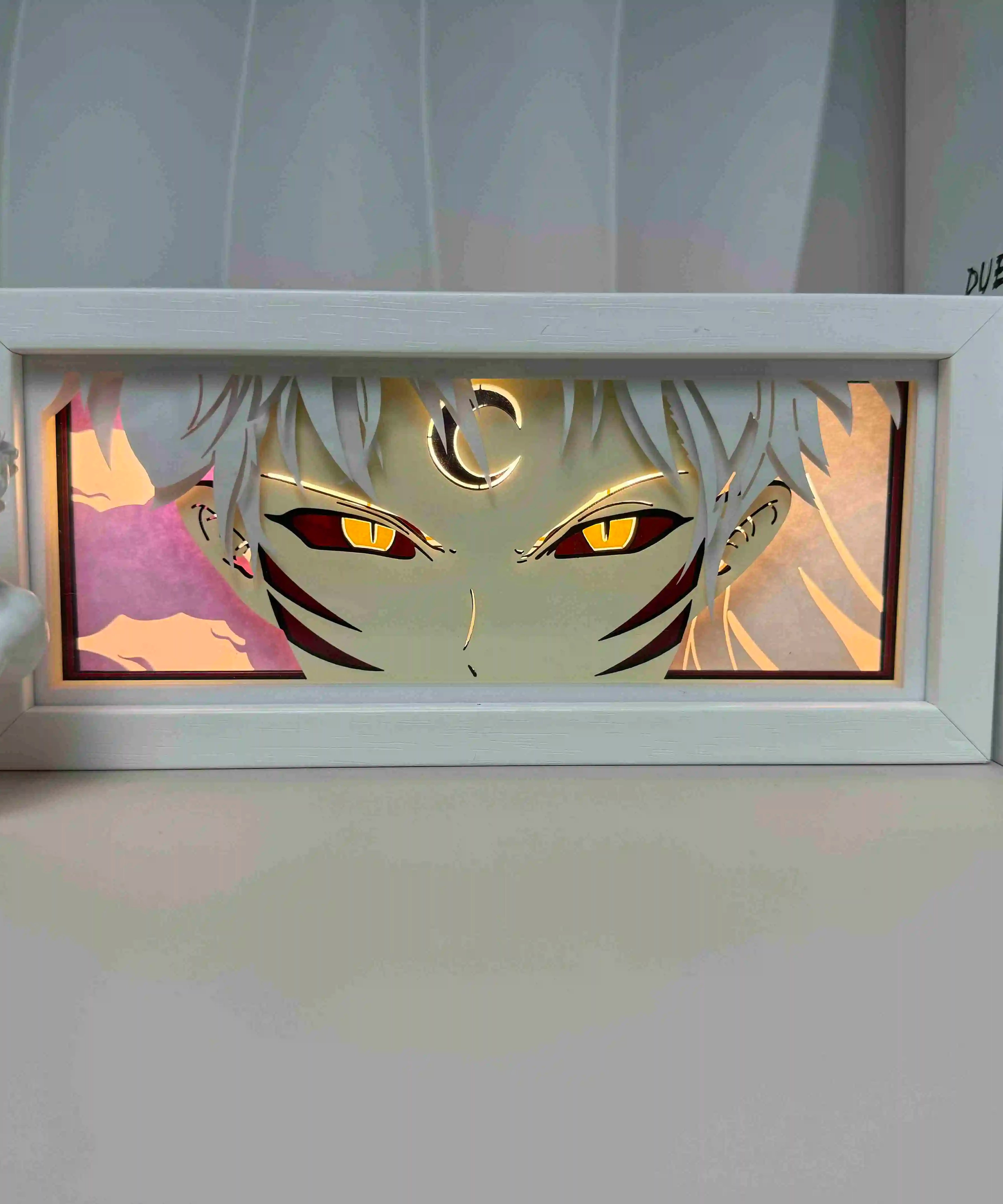 Anime  series paper-cut light room bedroom night light atmosphere light remote control colorful light box