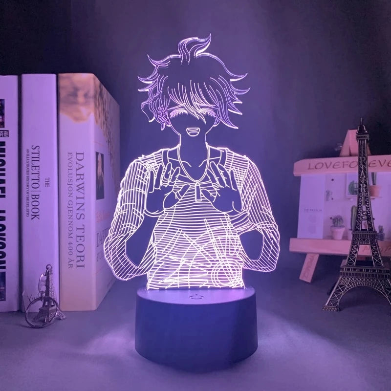 Anime Danganronpa V3 Nagito Komaeda Led Night Light Nagito Komaeda Game Figure Bedside Lamp for Bedroom Decor Kids Manga Gifts