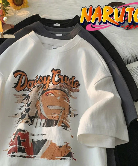 Naruto Ninja T-shirt Clothes Cartoon Print Short-sleeved Summer Tops Hip Hop Fashion Short Sleeve Top Clothes Birthday Gift New