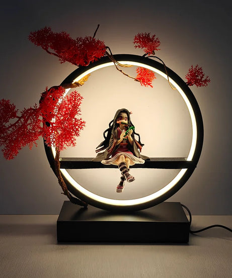 USB Plug in One Piece Zoro 3D LED Night Light Anime Lamp light RGB Dimmable Table Light Bedroom Desk Decorative Gift Anime Fans