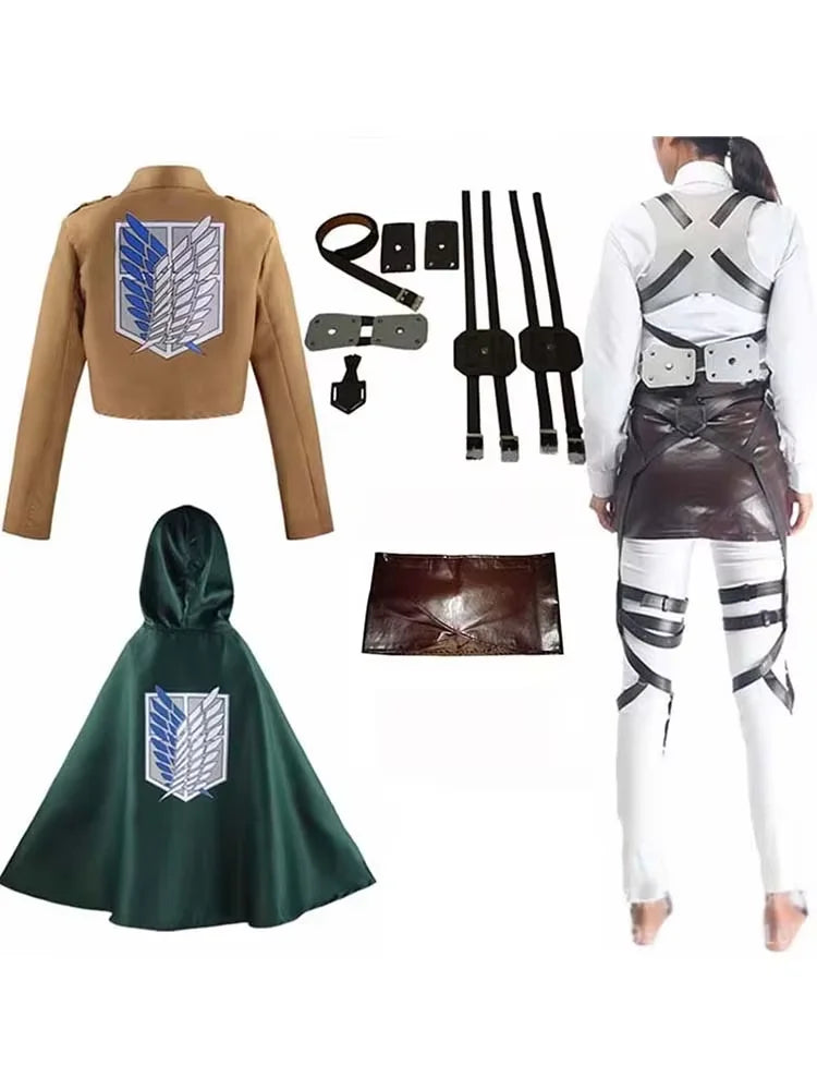 Attack on Titan Scout Regiment Cosplay Costume Full Set – Recon Corps Uniform & Cloak 5