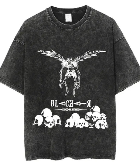 Death Note Oversized Vintage T-Shirt – Anime Streetwear Summer Cotton Tee
