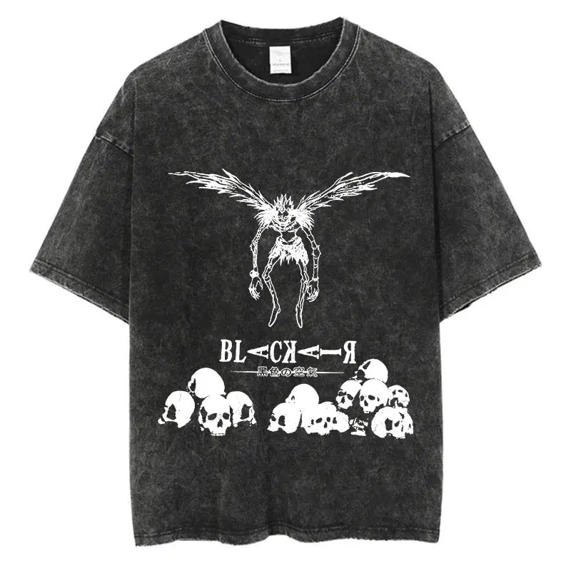 Death Note Oversized Vintage T-Shirt – Anime Streetwear Summer Cotton Tee