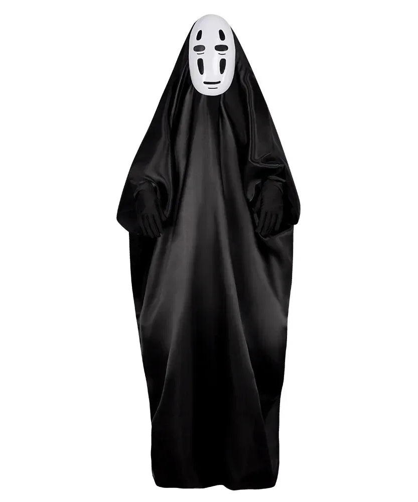 No Face Man Cosplay Costume Unisex Halloween Anime Carnival Party Adult Clothing Including Ghost Mask Gloves Comic Con