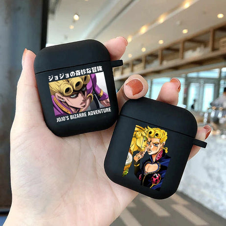 JoJo's Bizarre Adventure JoJo Anime Soft silicone TPU Case For AirPods Pro2 1 2 3 Black Wireless Bluetooth Earphone Box Cover