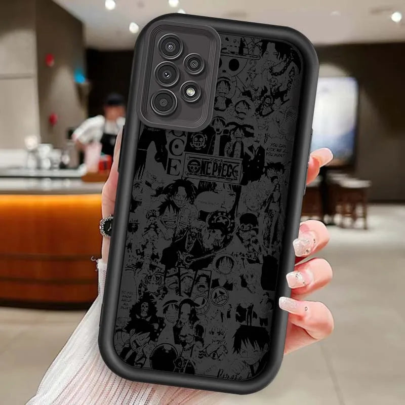 One Piece Nami D. Luffy Cute For Samsung A71 A52 A51 A34 A33 A22 A16 A15 A13 A04 A06 Note 20 Ultra 5G Eye Ladder Phone Case