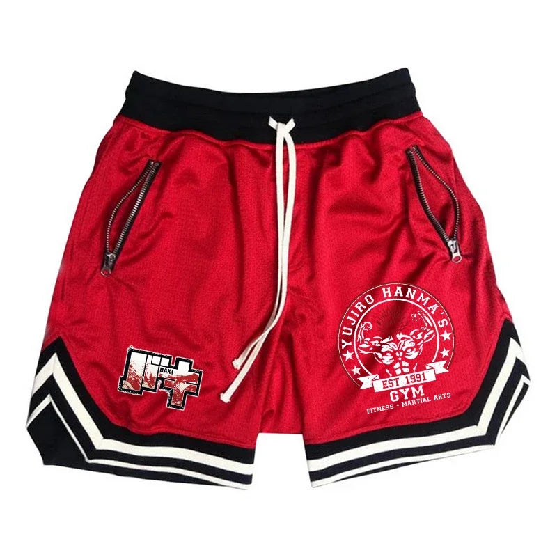 Baki Hanma Anime Quick-Dry Mesh Gym Shorts – Fitness & Basketball Activewear 5