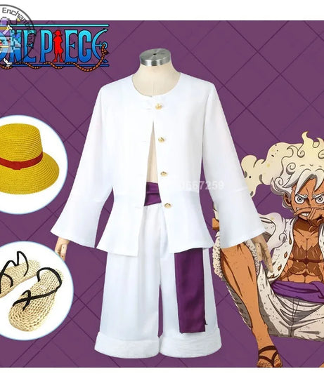 Monkey D Luffy Anime Cosplay Costume Nika Luffy Fifth Gear Helios Nica Wano Role Play Country Uniform Hat Halloween Party
