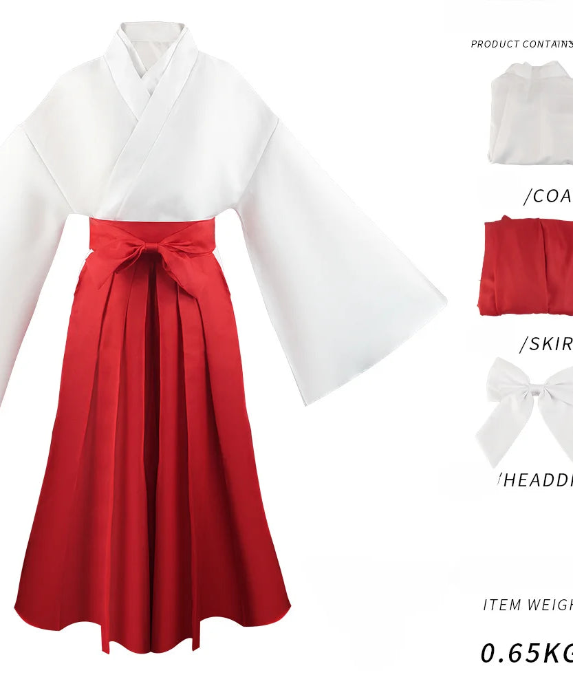 Anime Jujutsu Kaisen Iroi Utahime Cosplay Costume Utahime Iroi Kimono Uniform  Halloween Costume for Women+bowknot