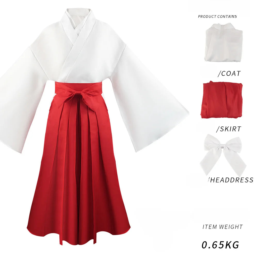 Anime Jujutsu Kaisen Iroi Utahime Cosplay Costume Utahime Iroi Kimono Uniform  Halloween Costume for Women+bowknot