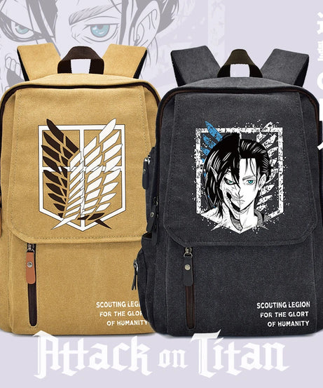 New Attack On Titan Anime  Peripheral Rucksack Primary and Secondary School School Bag Men's and Women's Backpack Birthday Gift