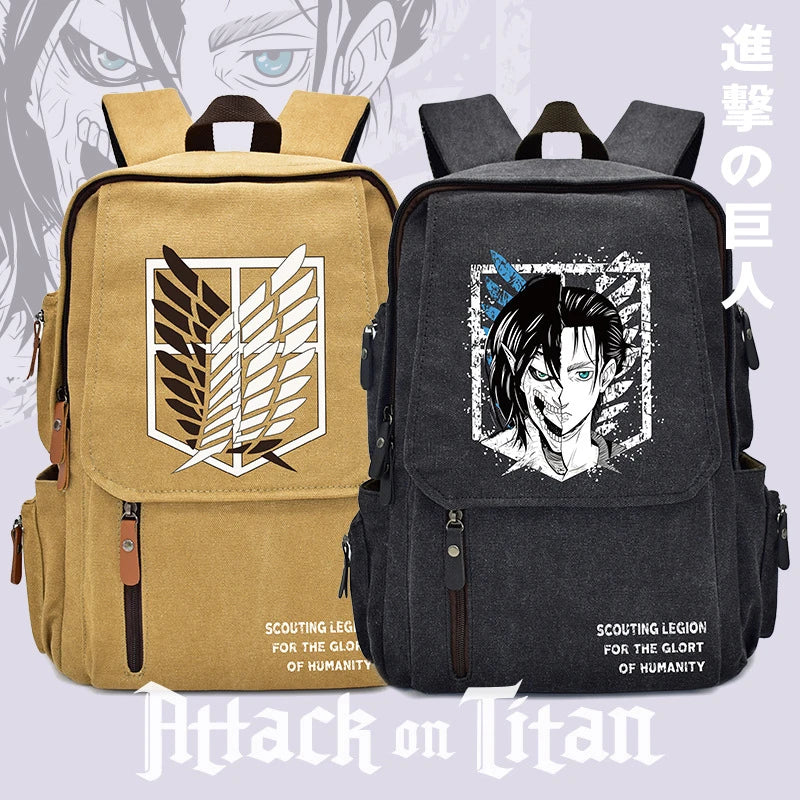 New Attack On Titan Anime  Peripheral Rucksack Primary and Secondary School School Bag Men's and Women's Backpack Birthday Gift