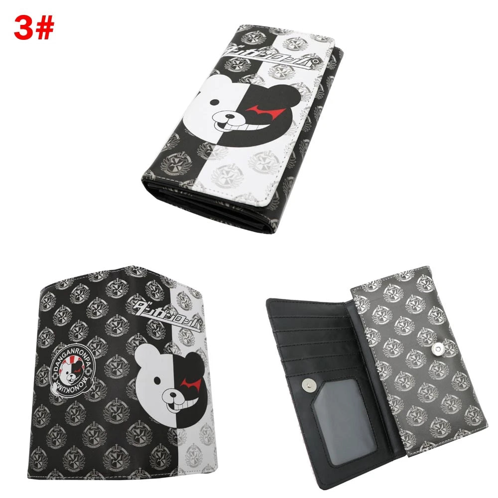 Anime Danganronpa Women Long Wallets Monokuma Men's Card Holders Purse