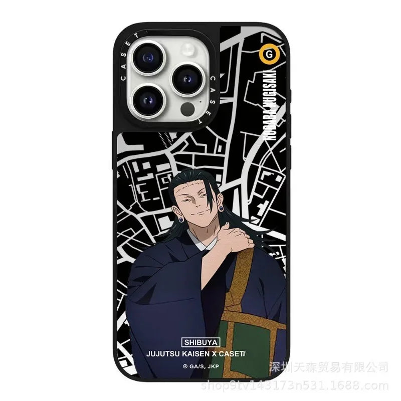 Jujutsu Kaisen Mirror Phone Case – Anti-Fall Anime iPhone 16 Pro Max