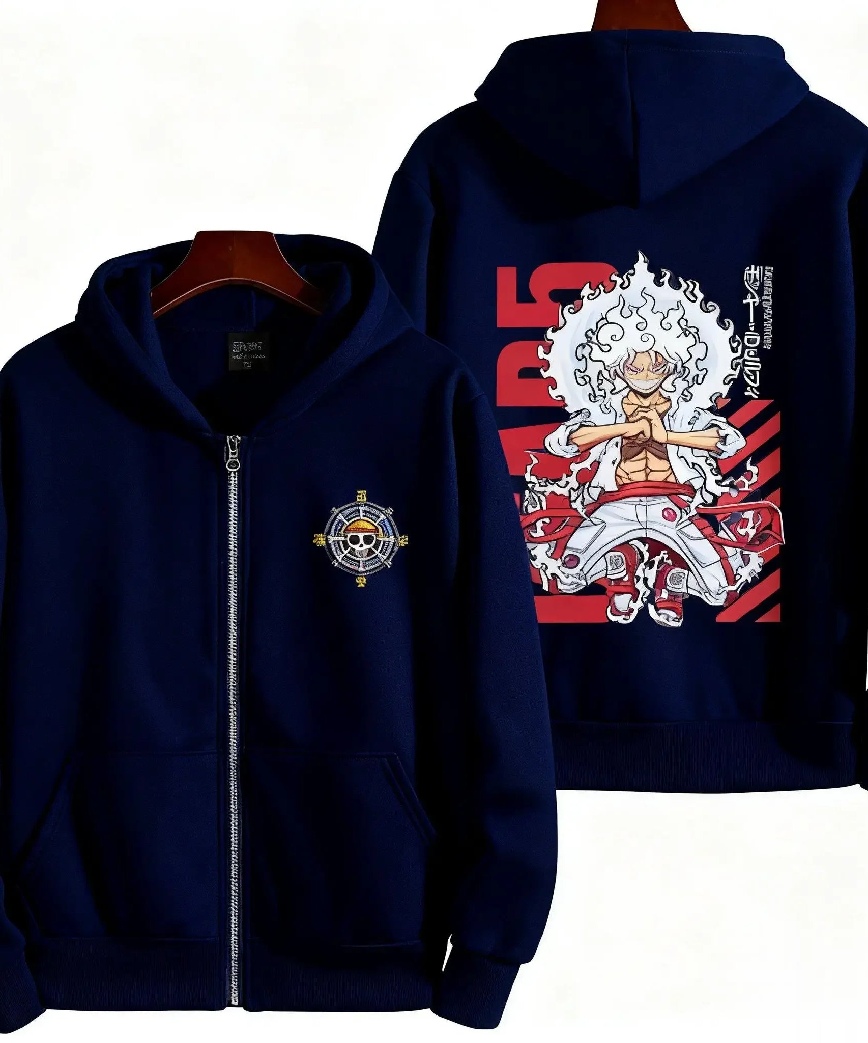 New Unisex Oversized One Piece Anime Zip Up Hoodie Men Women Casual Streetwear Sweatshirt Jacket Winter Autumn Y2k Tops