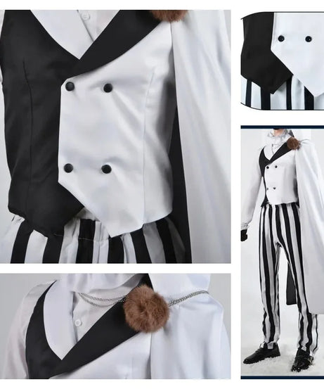 Nikolai Gogol Cosplay Costume Anime Bungou BSD Season 4 Nikolai Cosplay Cloak Cape Uniform Suit Wig Halloween