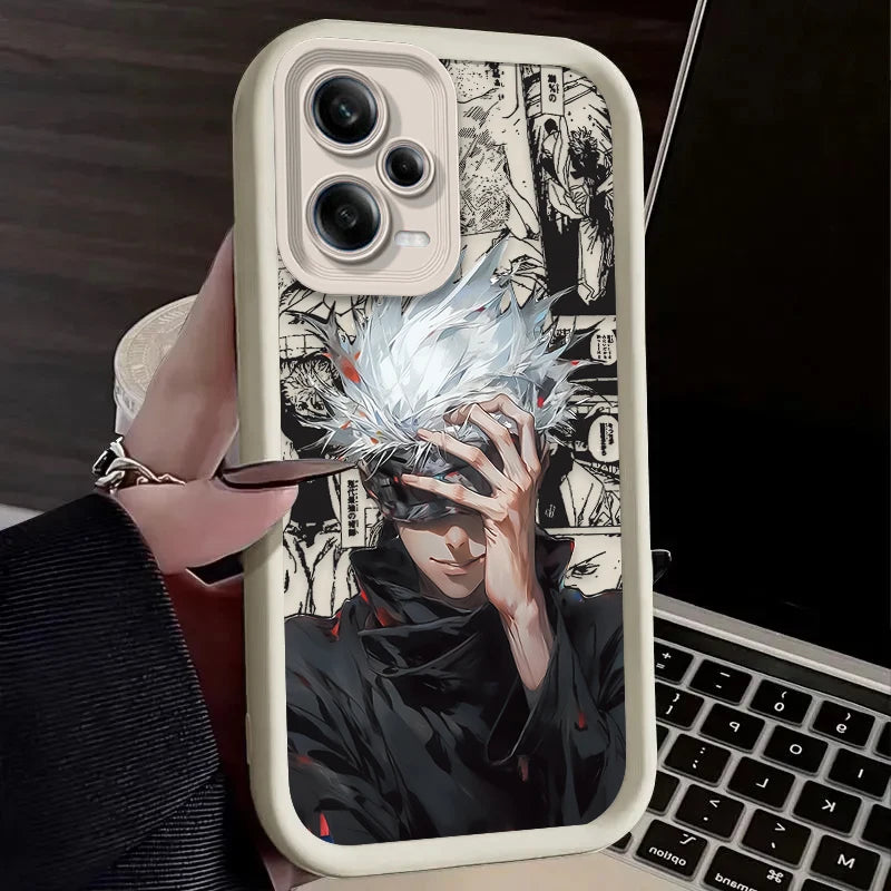 Jujutsu Kaisen Satoru Gojo Case For Xiaomi Redmi Note 13 14 12 11 Pro Plus 5G 12S 11S 10S 10 9 Redmi 14C 13C 12C 12 4G A3 A3X
