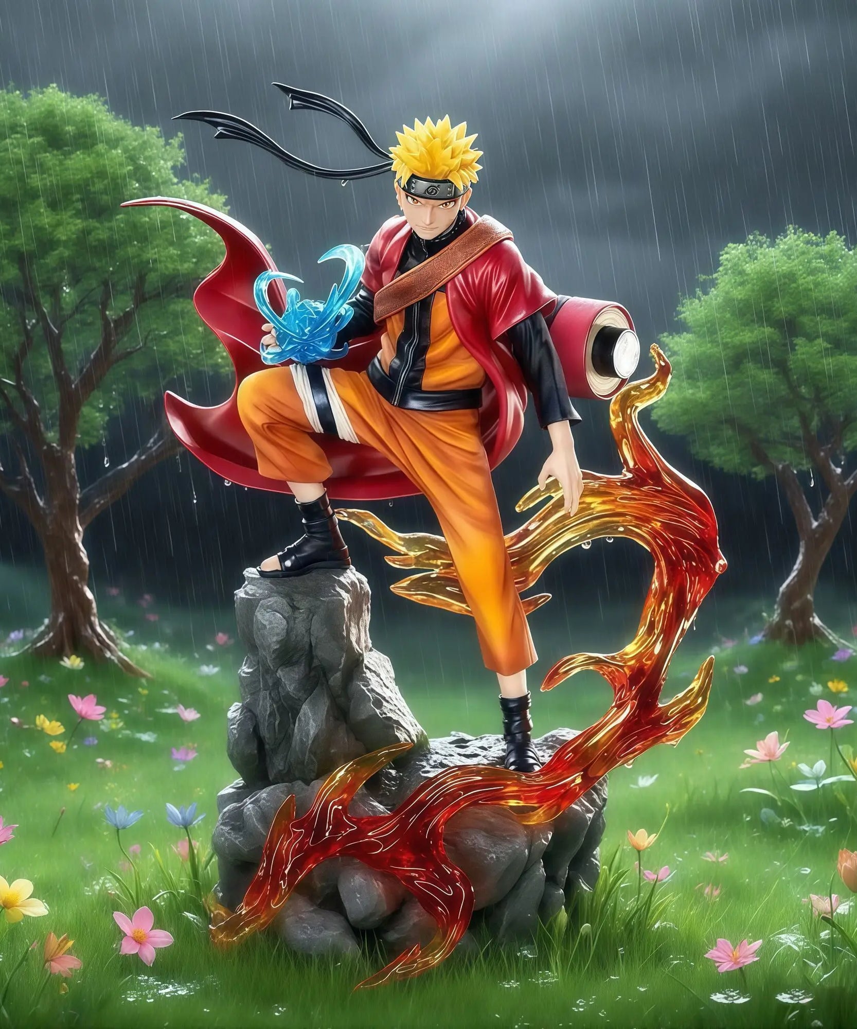 23cm Naruto Anime Figure Uzumaki Naruto Uchiha Sasuke Action Model Pvc Statue Desktop Ornament Collection Toys Gift