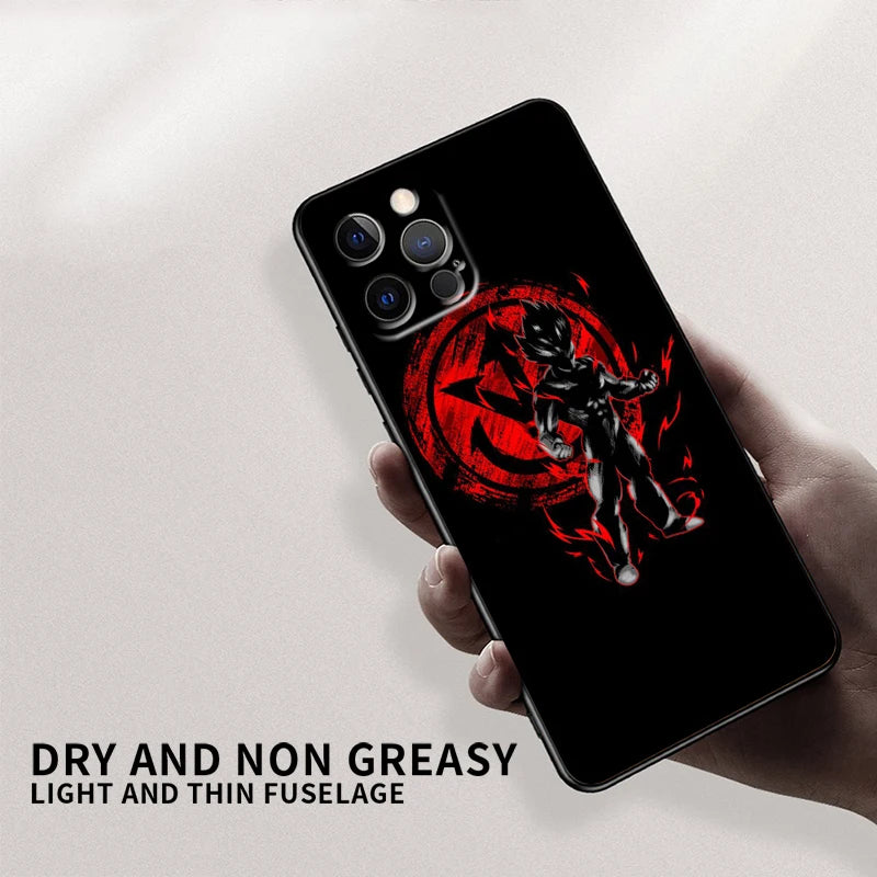 Dragon Ball Z Black Soft Case for iPhone 15/14/13/12/11/XS/X/8/7/SE