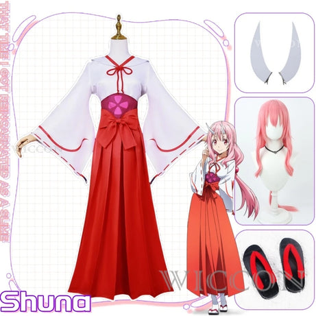 Shuna Anime That Time I Got Reincarnated as a Slime Cosplay Costume Carnival Halloween Christmas Clothing Shoes Wig Role Playing