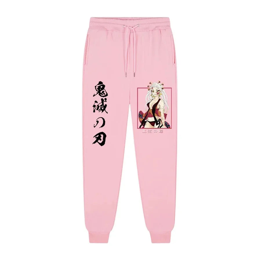 Anime Demon Slayer printed trousers men's comfortable fleece pants jogging men's trousers casual versatile sweatpants S-3XL