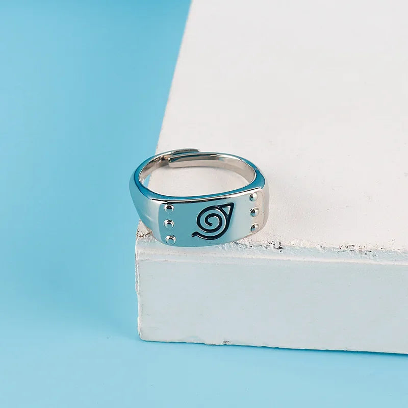 Naruto Sasuke Rings for Women Men Hip Hop Charm Ring Adjustable Fashion Classic Couple Finger Jewelry Trinket Holiday Gift New