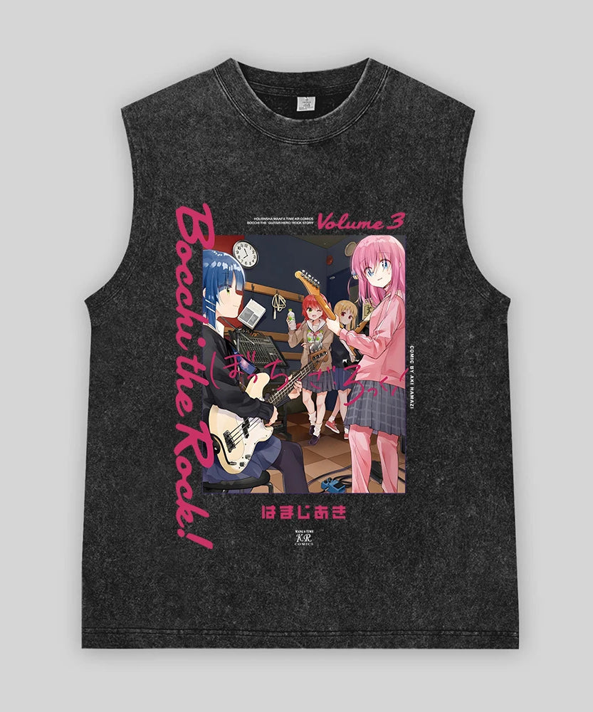 Bocchi the Rock! Oversized Band Vest – Unisex Anime Cotton Tank Top