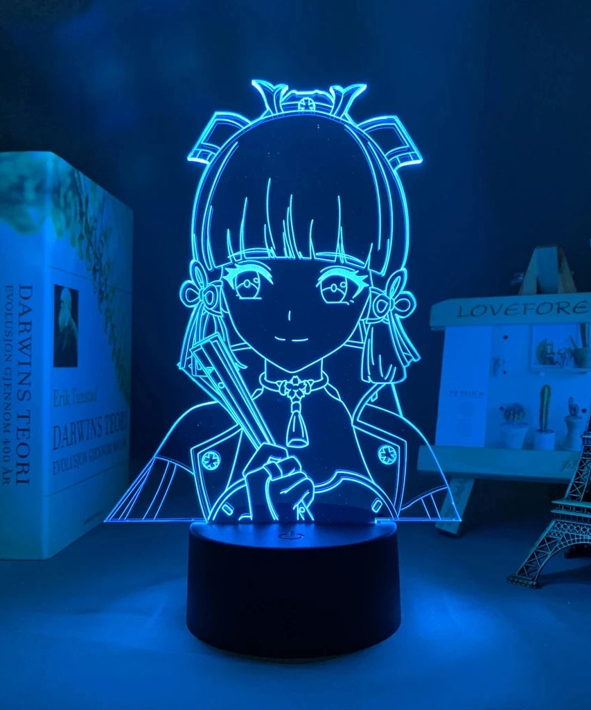 Newly Genshin Impact Night Light Yae Miko Game Figures Acrylic Stand Model 3D Table Lamp Kids Git Acrylic Bedside lamp