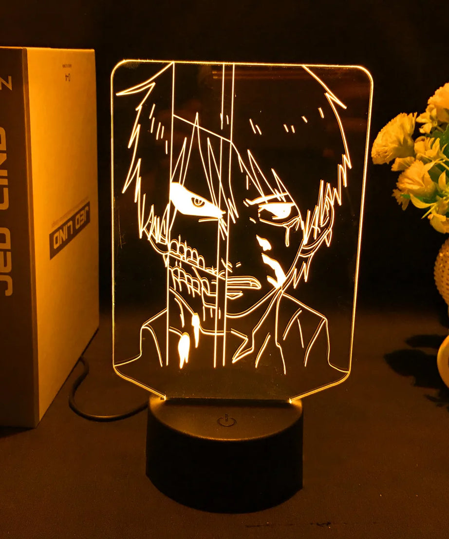 Anime Tokyo Ghoul Glowing Acrylic Stand Ken Kaneki Figure Nightlight for Reading Room Decor Light Gift for Birthday Table Lamp