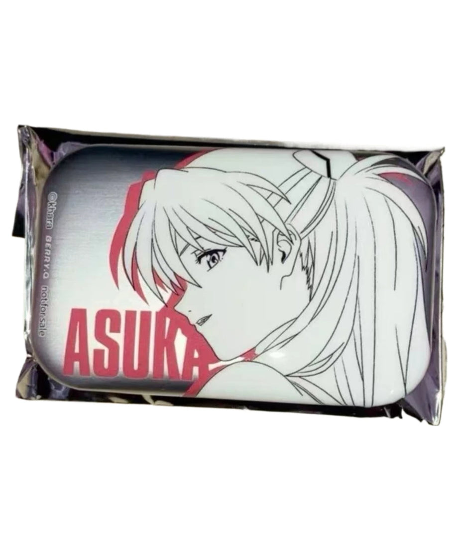 New Century Evangelion Anime Peripheral Badge Ayanami Asuka Special Square Bar Button Backpack Accessories Friends'