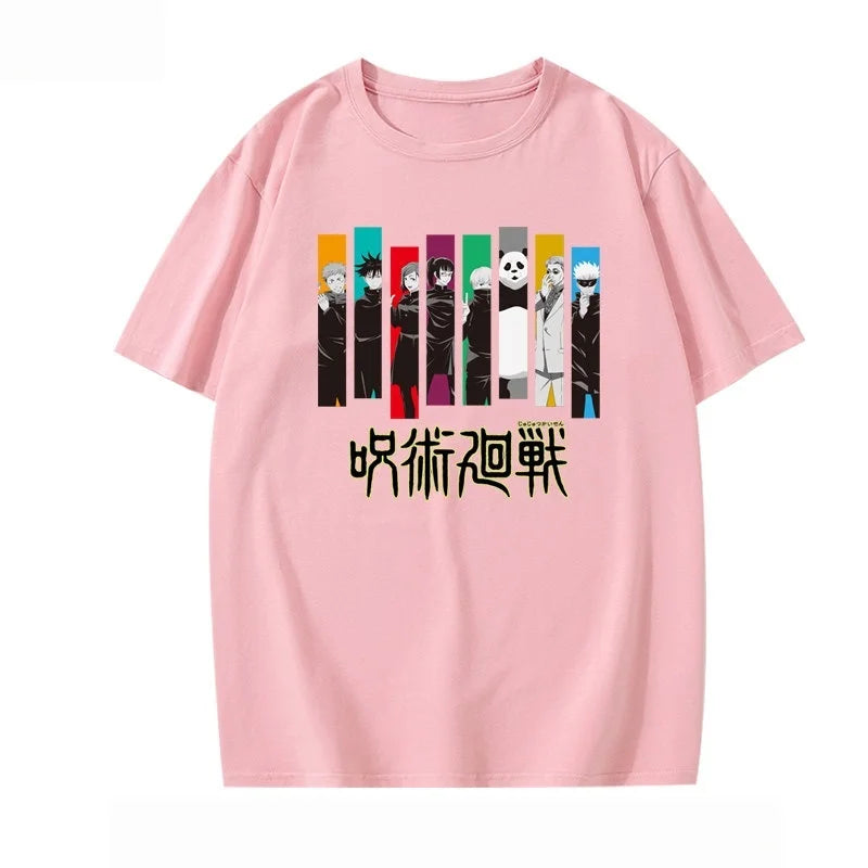 Jujutsu Kaisen Full Team Graphic T-Shirt Unisex Harajuku Anime Streetwear Tee 8