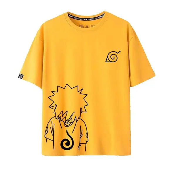 Naruto Anime Pure Cotton Kids & Family Casual Round-Neck T-Shirt