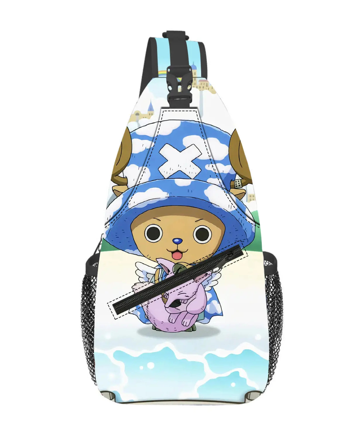 New One Piece Animation Peripheral Kawaii Chopper Portable Large Capacity Crossbody Bag Cute Creative Waist Bag Gift Wholesale