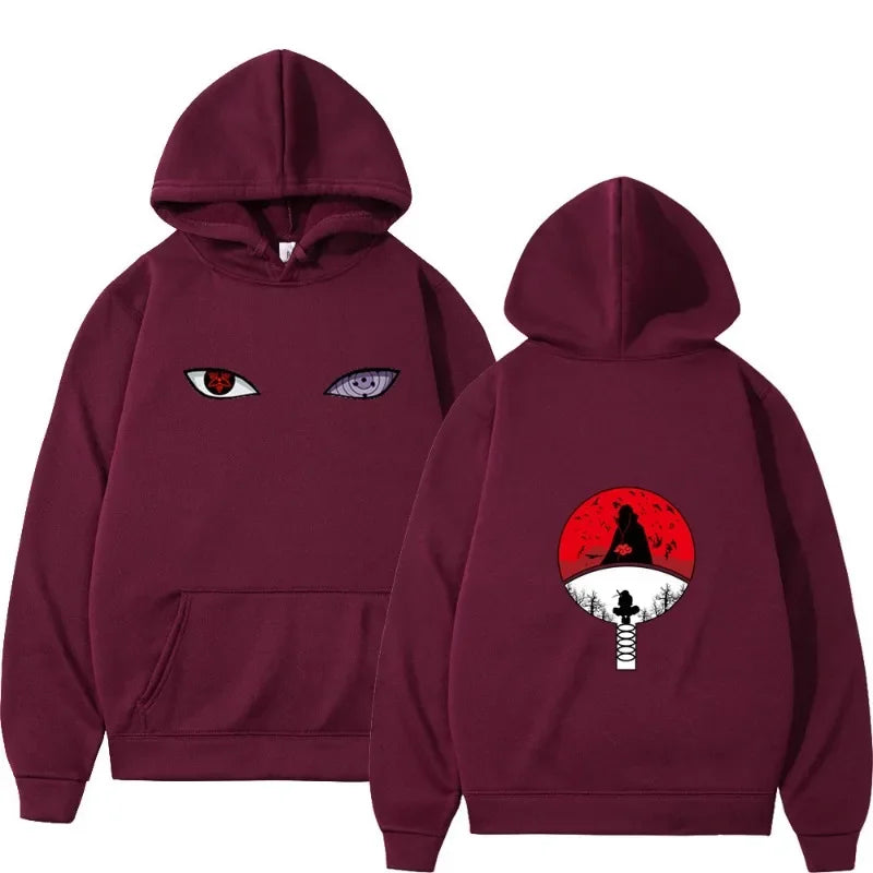 Anime Naruto Itachi Uchiha Graphic Hoodie – Akatsuki Casual Sweatshirt for Adults & Kids 5