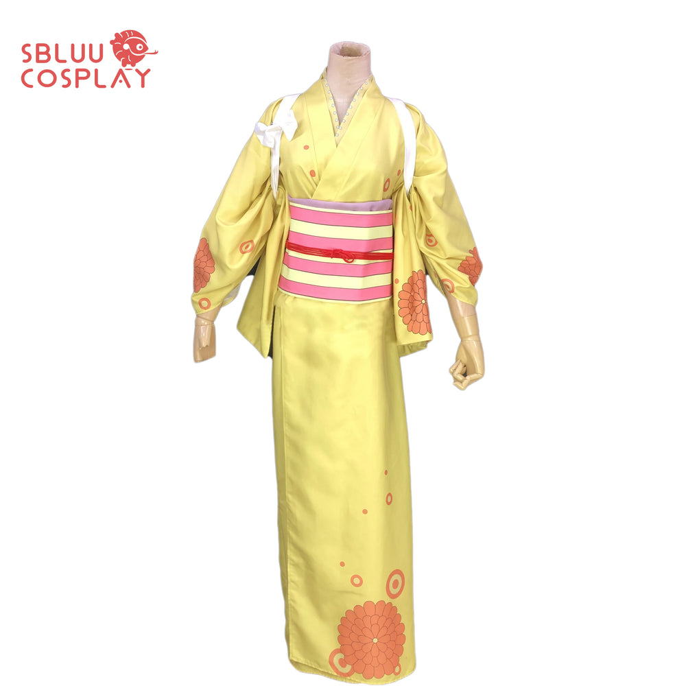 One Piece Wano Country O-Kiku Cosplay Costume – Anime Yukata Kimono Outfit