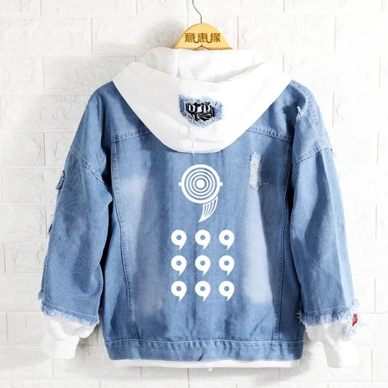Anime Ninja Rikudou Senni Uchiha Denim Hoodie Coat – Men's & Women's Fashion Jacket 4