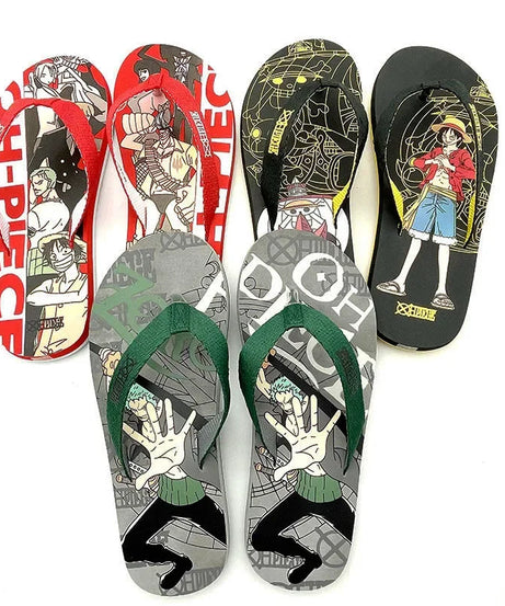 One Piece Roronoa Zoro Slippers Anime Sandals Women Men Home Bathroom Non Slip Flip Flops Outdoor Summer Beach Slides