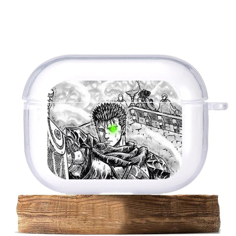 anime Berserk Guts Zodd Earphone Case For AirPods4 1 2 3 Pro Soft silicone wireless Bluetooth headphone case