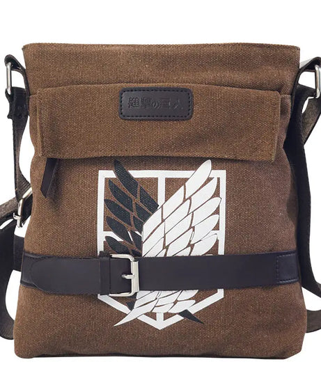 Anime Attack on Titan Print Canvas Bag Crossbody Bag Cosplay Vintage Shoulder Bags High Quality Bags for Men Women