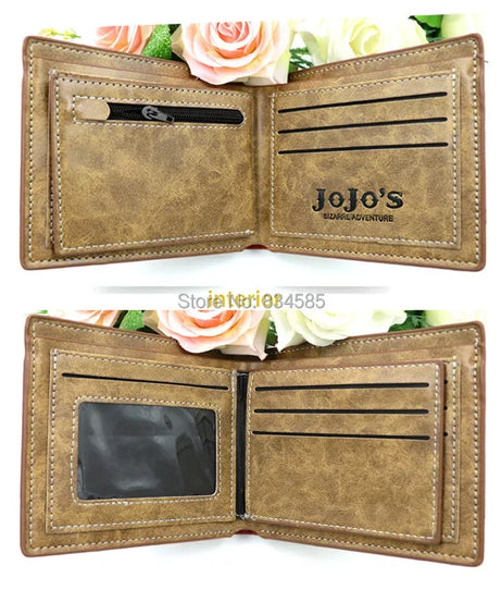 JoJo’s Bizarre Adventure Wallet – Jotaro Kujo Khaki Bifold & Coin Purse